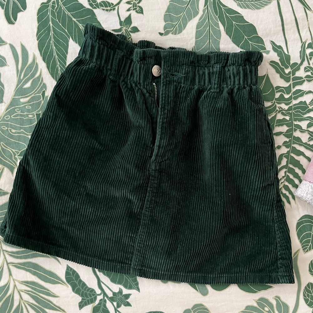green zara skirt